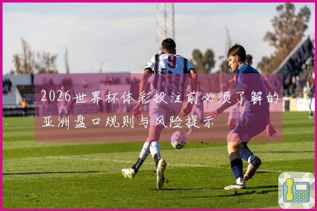 2026世界杯体彩投注前必须了解的亚洲盘口规则与风险提示
